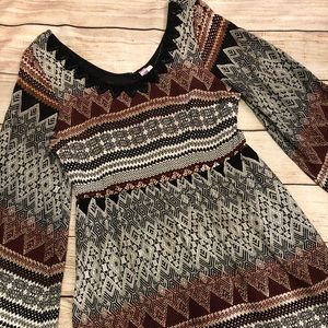 Long Sleeve Tribal Dress